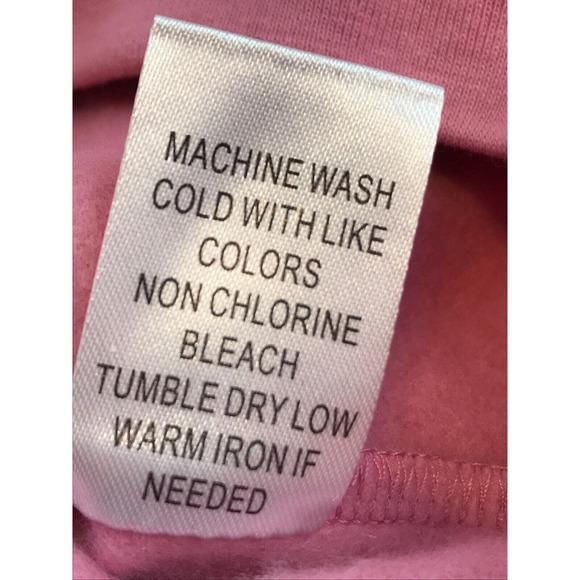 C & K designs NWT Pink Sweatshirt Embroidered with Butterflies& Rose Size Small - Picture 6 of 7